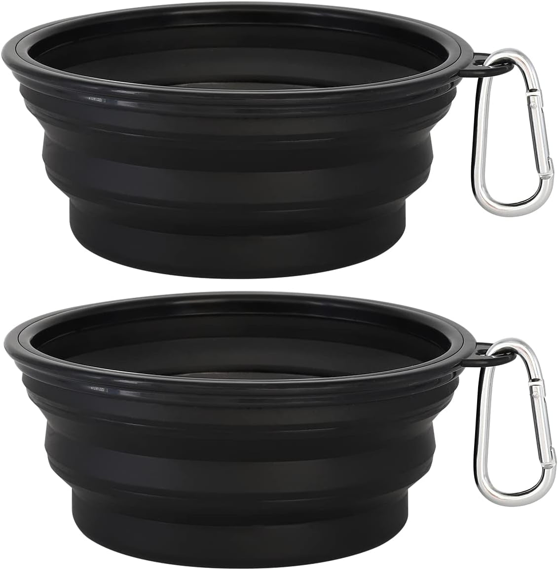 Large Collapsible Dog Bowls - 2 Pack, 34 Oz Foldable Travel Bowls for Pets