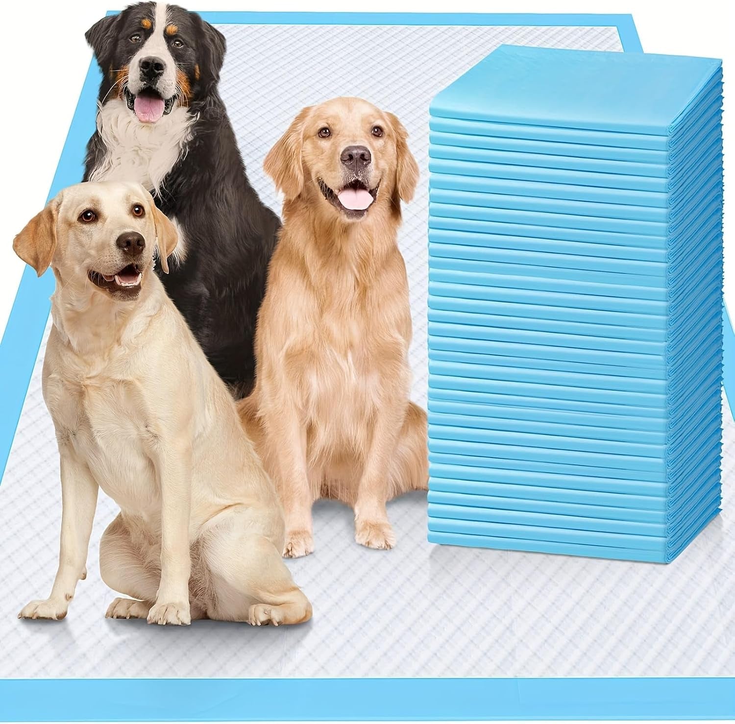 XXXL 36" x 36" Extra Thick Heavy Absorbency Disposable Dog Pads - Jumbo Size Polymer Quick Dry No Leak Pee Pads for Dogs, Cats, and Rabbits - 30 Count Pack